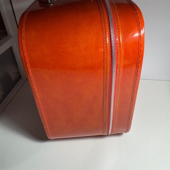 Vintage Wig Box or Hat Box Tall Mod 60s Art Deco + Wig Vintage Receipt - Picture 10 of 12